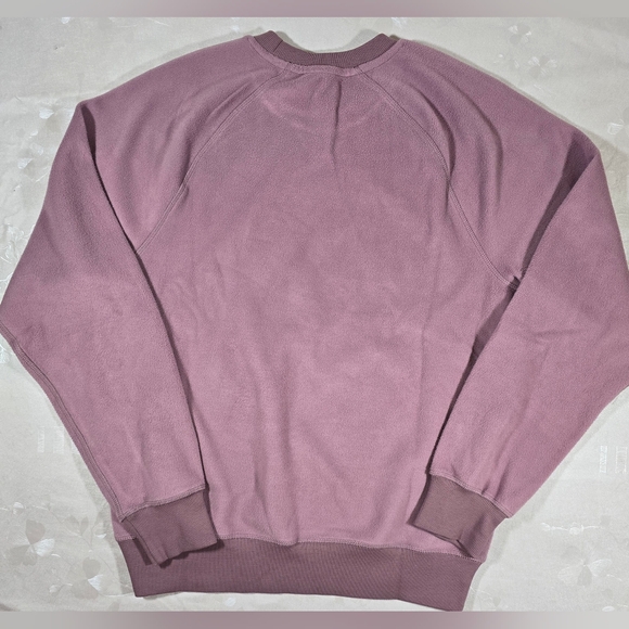 Fabletics The Go-To Crew Flipped Fleece Sweatshirt Men Sz M Plum Cactus - Picture 3 of 13